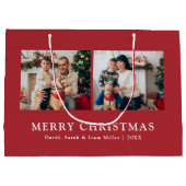 Weihnachts-Foto-Geschenktaschen Große Geschenktüte (Rückseite)