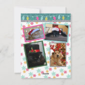 Weihnachts-Foto Gingerbret Snowflake Glitzer Feiertagskarte (Rückseite)