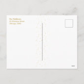Weihnachts-Foto Gold Merke Postkarte (Rückseite)