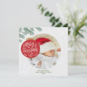 Weihnachts-Foto-Grußkarte Einladung (Stehend Vorderseite)