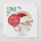 Weihnachts-Foto-Grußkarte Einladung (Vorderseite)