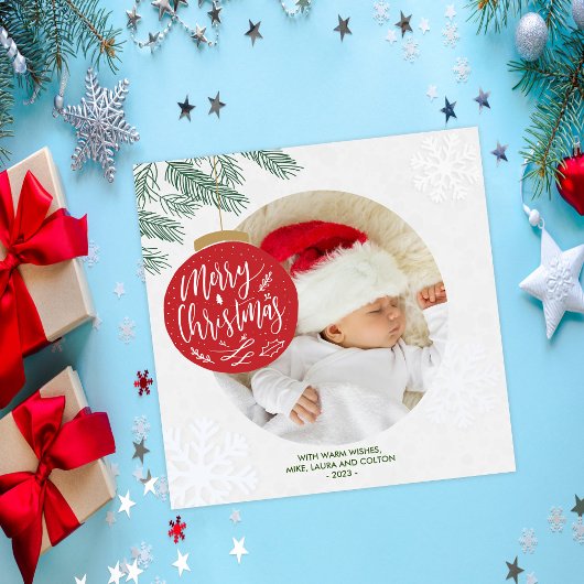Weihnachts-Foto-Grußkarte Einladung