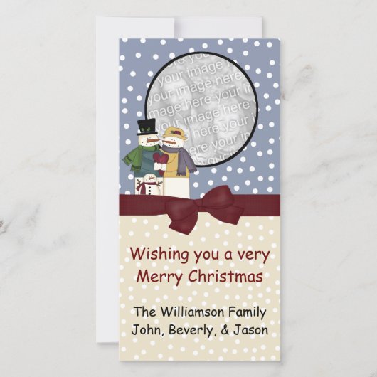 Weihnachts-Foto-Grußkarte Feiertagskarte (Vorderseite)