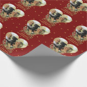 Weihnachts-Foto Heart Gold Glitzer Star Lieblich R Geschenkpapier (Ecke)