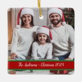Weihnachts-Foto Heirloom Ornament (Vorderseite)
