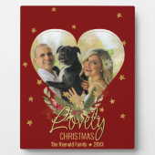 Weihnachts-Foto Herzlich Willkommen im Goldenen Gl Fotoplatte (Vorderseite)