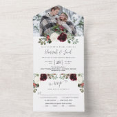 Weihnachts-Foto-Hochzeit in einem All In One Einladung (Innen Boden)