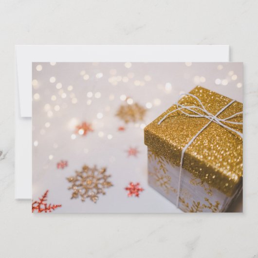 Weihnachts-Foto Hochzeit Speichern Sie die Datumsk Save The Date (Rückseite)