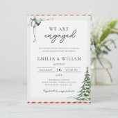 Weihnachts-Foto-Hochzeitsparty Einladung (Stehend Vorderseite)