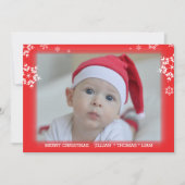 Weihnachts-Foto Holiday Snowflake Einladung (Vorderseite)