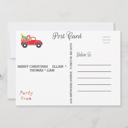 Weihnachts-Foto Holiday Snowflake Einladung (Rückseite)