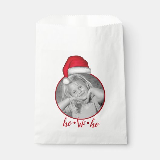 Weihnachts-Foto Holiday Whimsical Red Weihnachtsma Geschenktütchen (Vorderseite)