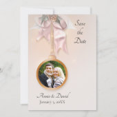 Weihnachts-Foto im Winter Save the Date Einladung (Vorderseite)