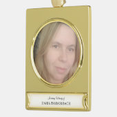 Weihnachts-Foto in liebevoll Gedächtnisbannerdekor Banner-Ornament Gold (Links)