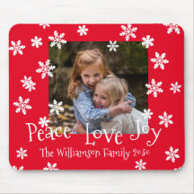 Weihnachts-Foto Jahr Weiße Schneeflocke Rot