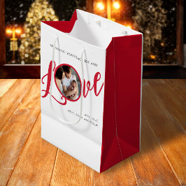 Weihnachts-Foto-Kalligrafie Mittlere Geschenktüte