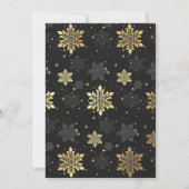 Weihnachts-Foto-Karten Imitats Gold Mitten im Grün Einladung (Rückseite)