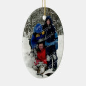 Weihnachts-Foto Keepake Keramik Ornament (Rechts)