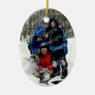 Weihnachts-Foto Keepake Keramik Ornament