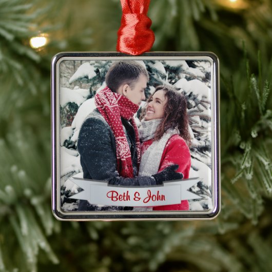 Weihnachts-Foto, Keepake, Silber Ornament Aus Metall (Baum)