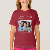 Weihnachts-Foto-Kegel Pinienmädchen T-Shirt (Vorderseite)