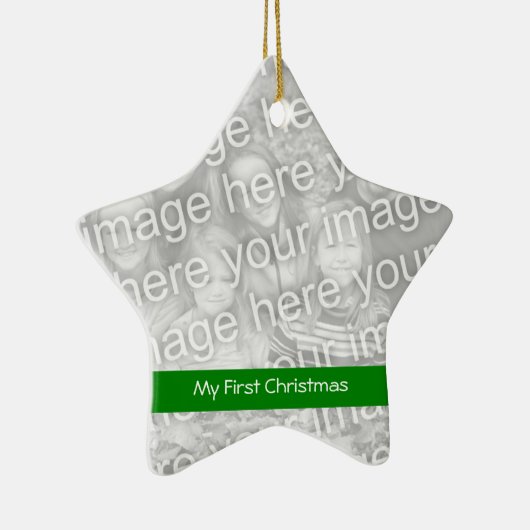 Weihnachts-Foto Keramik Ornament (Rechts)