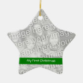 Weihnachts-Foto Keramik Ornament (Vorne)