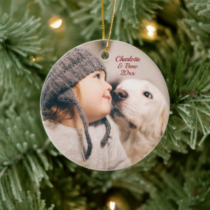 Weihnachts-Foto, Keramik Ornament