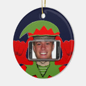 Weihnachts-Foto Keramik Ornament (Links)