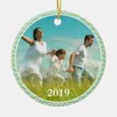 Weihnachts-Foto Keramik Ornament (Vorne)