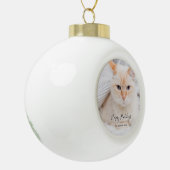 Weihnachts-Foto Keramik Ornament (Links)