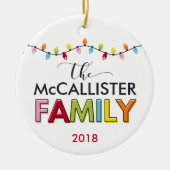 Weihnachts-Foto Keramik Ornament (Vorne)