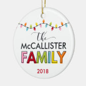 Weihnachts-Foto Keramik Ornament (Links)