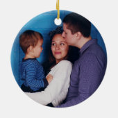 Weihnachts-Foto Keramik Ornament (Hinten)