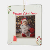 Weihnachts-Foto Keramikornament (Links)