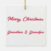 Weihnachts-Foto Keramikornament (Rückseite)