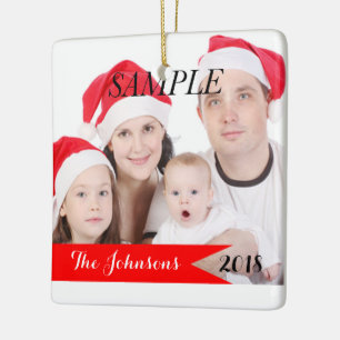Weihnachts-Foto Keramikornament