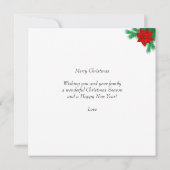 Weihnachts-Foto, Kiefernreath & Poinsettias (Rückseite)