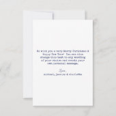 Weihnachts-Foto Minimalistisch Stilkarte Dankeskarte (Rückseite)