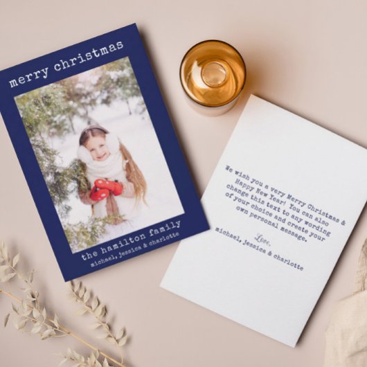 Weihnachts-Foto Minimalistisch Stilkarte Dankeskarte