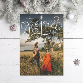 Weihnachts-Foto mit Handschrift Feiertagskarte