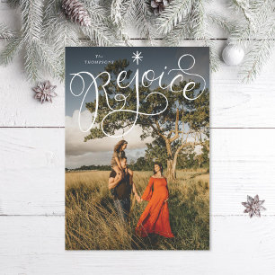 Weihnachts-Foto mit Handschrift Feiertagskarte
