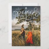 Weihnachts-Foto mit Handschrift Feiertagskarte (Vorderseite)