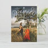 Weihnachts-Foto mit Handschrift Feiertagskarte (Stehend Vorderseite)