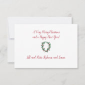 Weihnachts-Foto mit Weihnachts-Süsse Karte (Rückseite)