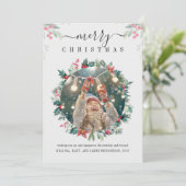 Weihnachts-Foto Moderne Mistletoe Rote Berries (Stehend Vorderseite)