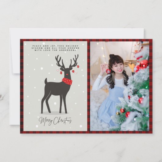 Weihnachts-FOTO Moderne Volkskunst Karte (Vorderseite)