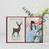 Weihnachts-FOTO Moderne Volkskunst Karte (Stehend Vorderseite)