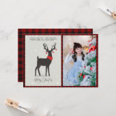 Weihnachts-FOTO Moderne Volkskunst Karte (Vorderseite/Rückseite Beispiel)