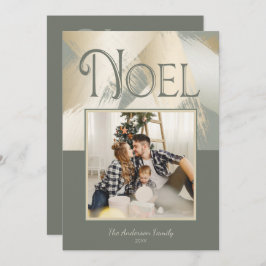 Weihnachts-Foto Modernes Gold Schlaganfall Abendes Einladung